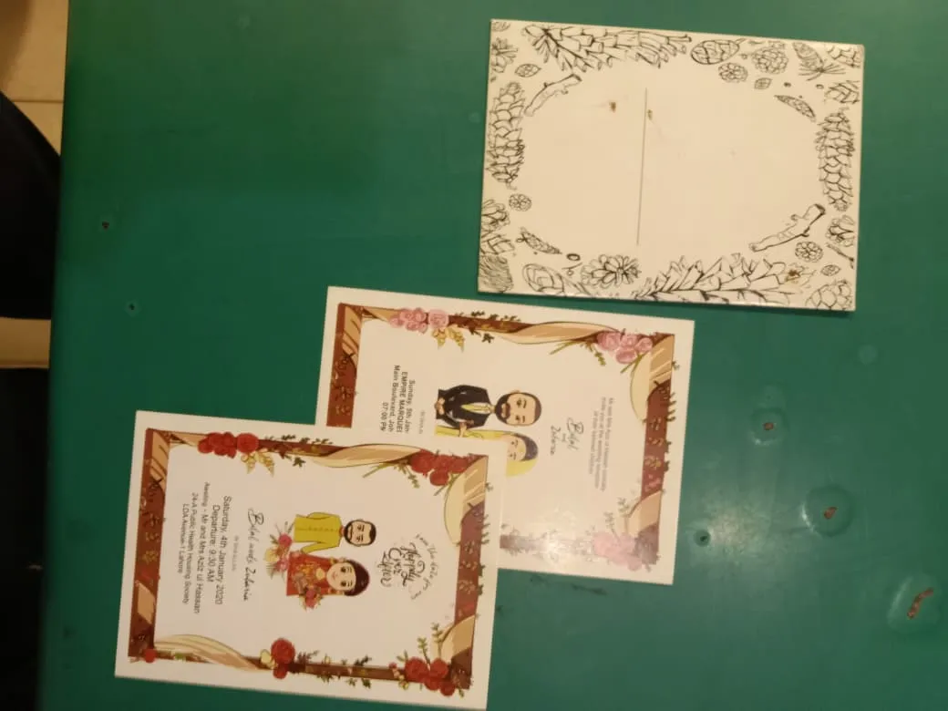 Wooden Wedding Card